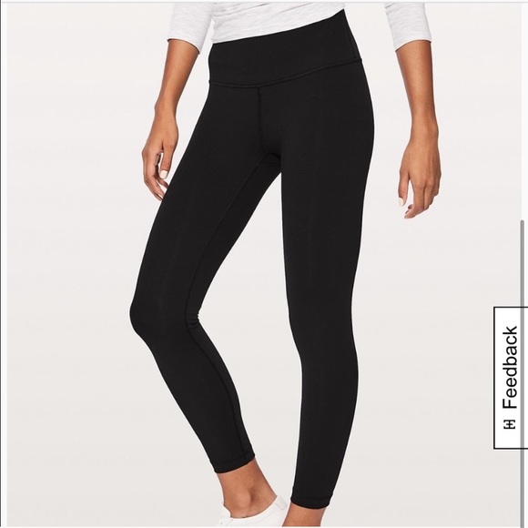 Lululemon Black Full Length Mid Rise Wunder Unders - Picture 4 of 10